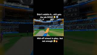 Mid-off almost in play… but not enough 😤🔥 #ibcricket #metaquest3s #cricket #shorts