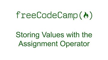 Storing Values with the Assignment Operator - Free Code Camp