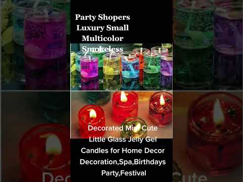 Video Mini Cute Little Glass Jelly Gel Candles for Home... - youtube