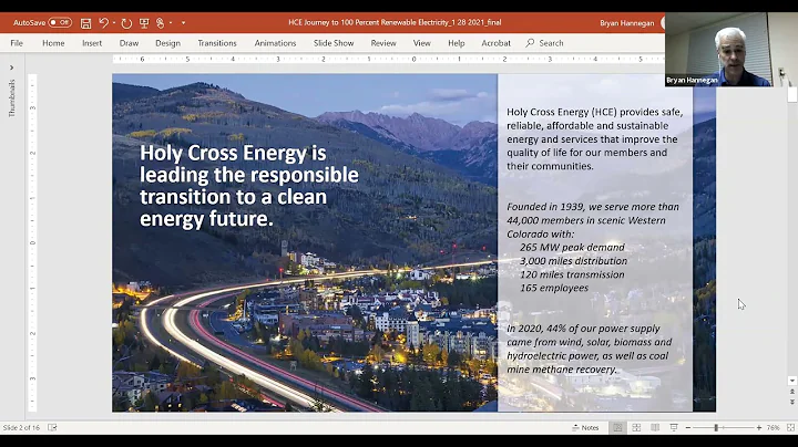 Holy Cross Energy  Journey to 100% Renewable Elect...