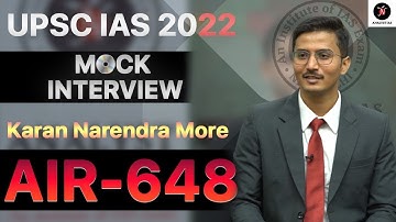 Karan Narendra More IAS Rank 648 | UPSC | ANALYST IAS