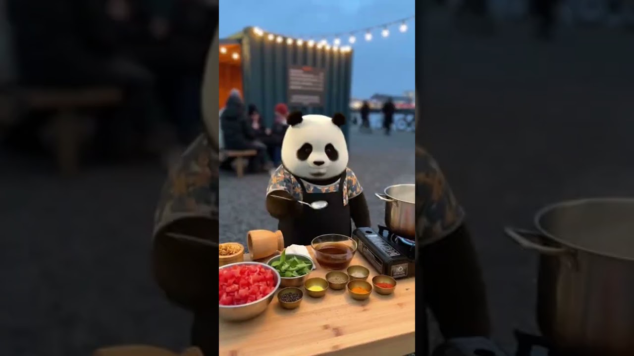 Street Food: A Baby Panda selling Rasam at Copenhagen Reffen Food Market