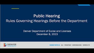 Hearing on proposed rules changes to hearings