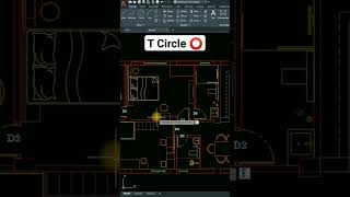 T Circle AutoCAD 2D Command drawing autocad2d design shortcut command tutorial