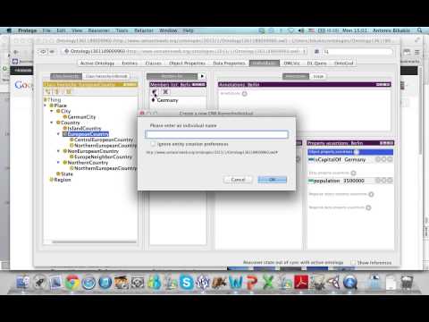 Protege: How to add individuals