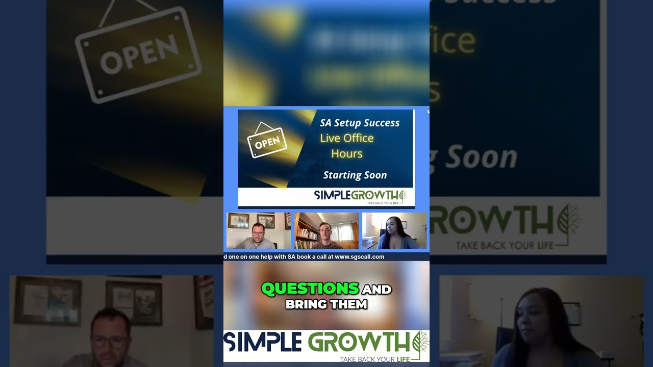 Daily Q&A livestream: Get your questions answered Live by Simple Growth experts! 