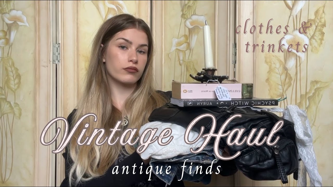 huge thrift shopping haul | clothing, books, antiques & more!