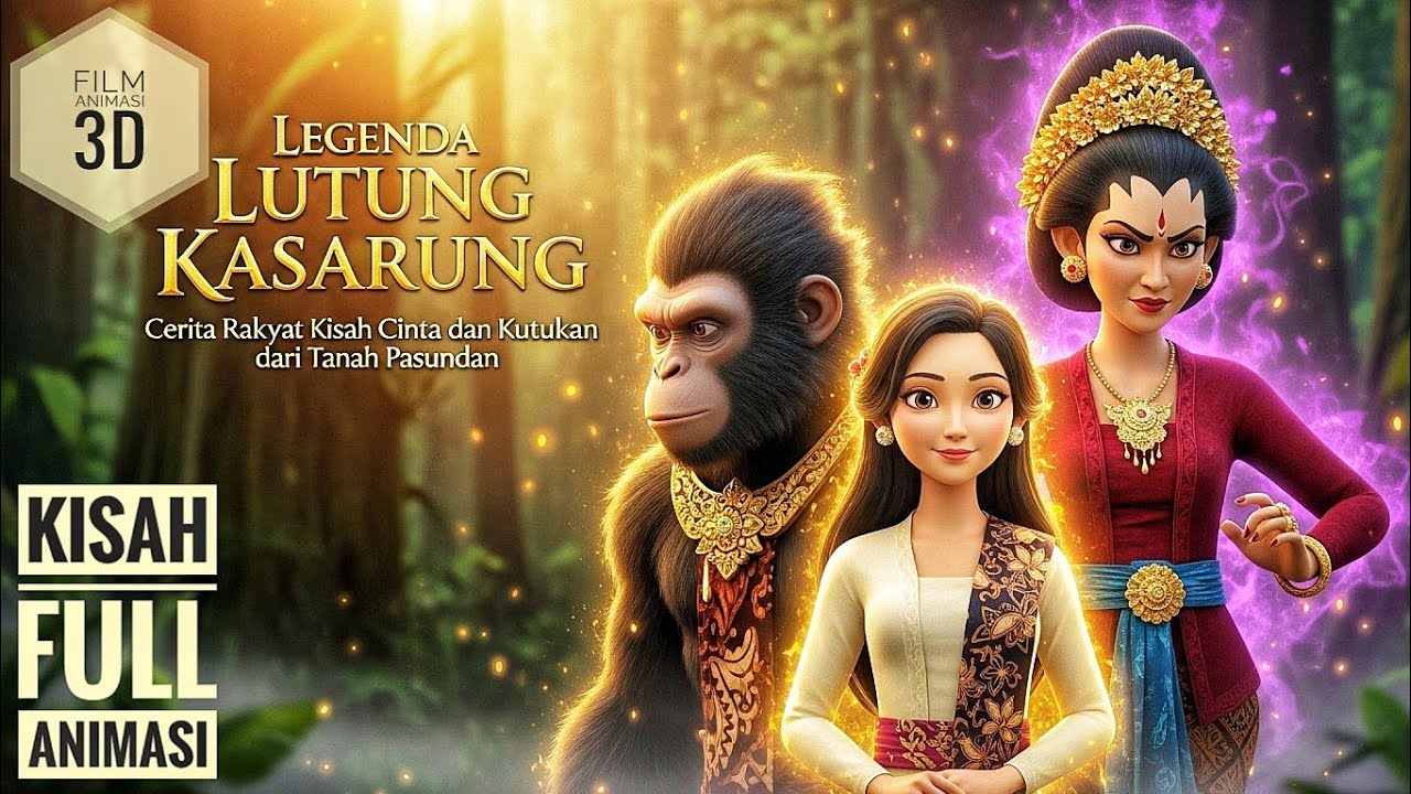 LEGENDA LUTUNG KASARUNG — Film Animasi 3D | Cerita Rakyat Kisah Cinta dari Kutukan Dewa di Pasundan