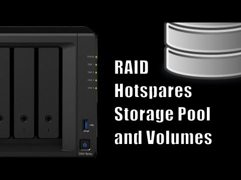 Synology How to Setup a RAID, Hotspare Storage Pool and Volumes