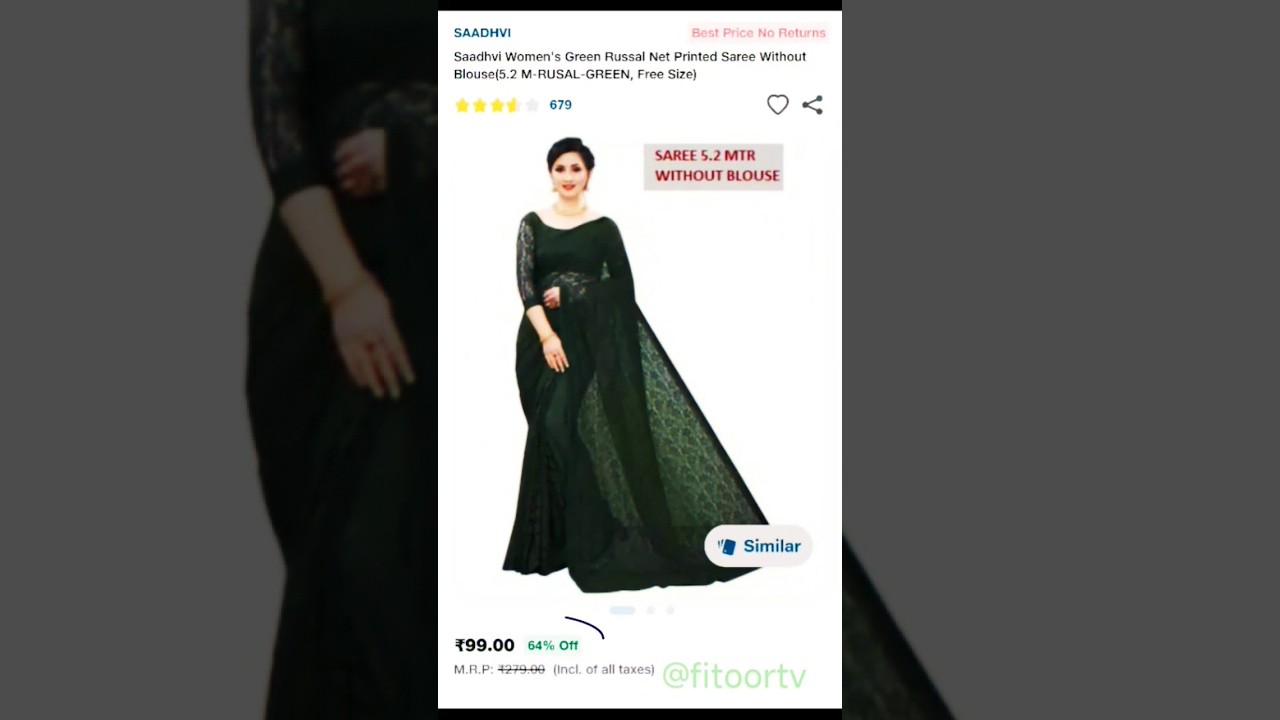 jiomart finds the best offer,saree only on 99/- . 