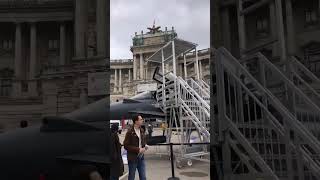 #Polizei #Band in front of the #blackhawkhelicopter #heldenplatz #music #vienna #austria