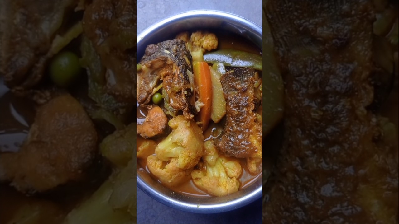 fulkopi diye macher jhol #food #recipe #cooking #trending  #villagecookingbabu #shorts