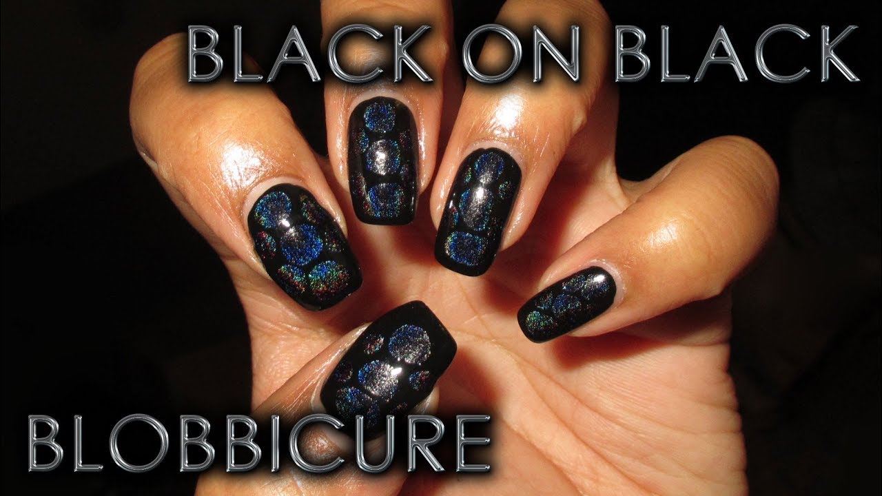 Black on Black Blobbicure | DIY Nail Art Tutorial
