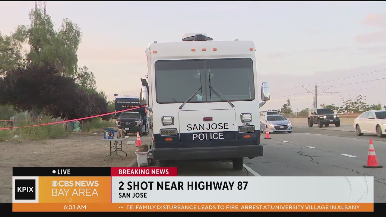 Two wounded in San Jose freeway shooting - YouTube
