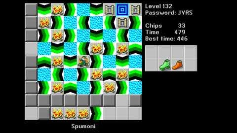 CCLP1 Level 132: Spumoni, 446 (bold)