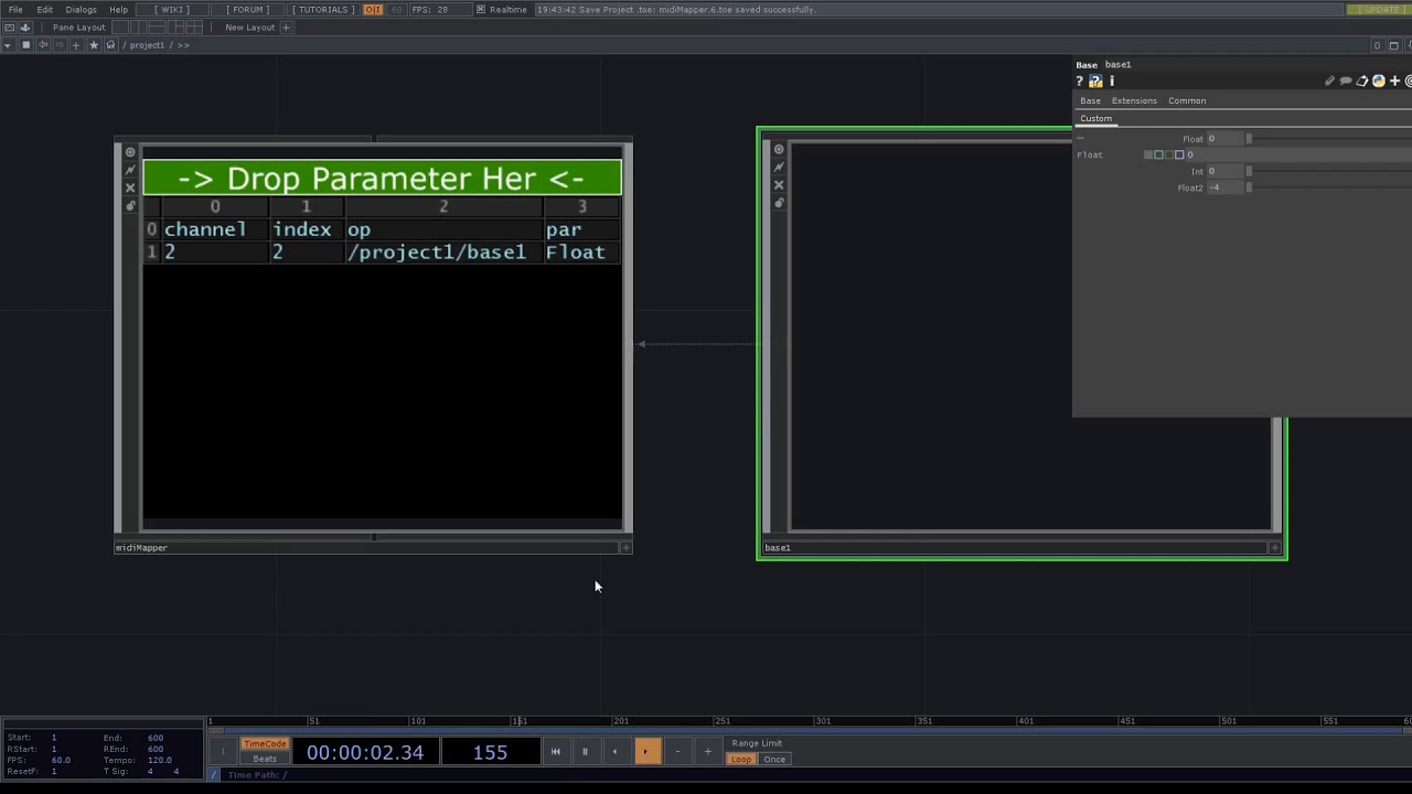 [TouchDesigner] Simple MidiMapper