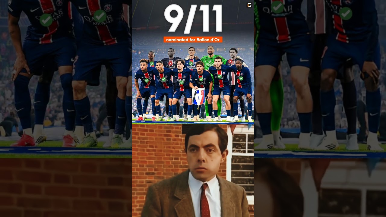 9 out of 11 PSG players who started in the UCL Final were nominated for the Ballon d'Or Award. 🔥