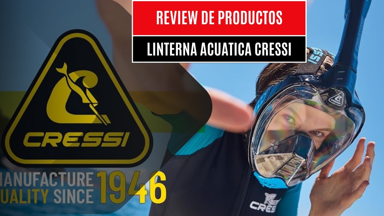 🔦 Linterna LED Cressi 1600 lm | Sumergible 100 m y carga magnética