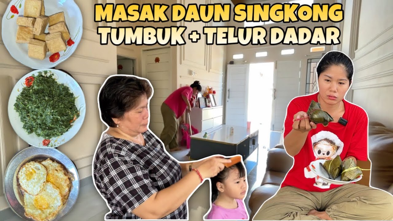 SAYUR FAVORIT DAUN SINGKONG TUMBUK DAN KE RUMAH PONTIANAK KEBAGIAN  MAKAN BAKCANG