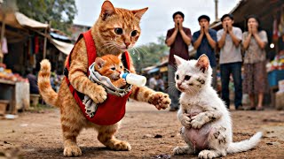 Mother Cat Cares For Starving Homeless Kittens A Tearful Journey Full Of Love