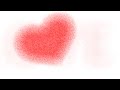 particles heart , and text love - abstract valentine's day animation ( motion graphic )