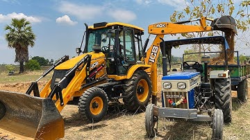 New Jcb 3dx Backhoe Machine Loading Mud In Mahindra and Swaraj Tractor | All about Tractors and Jcb