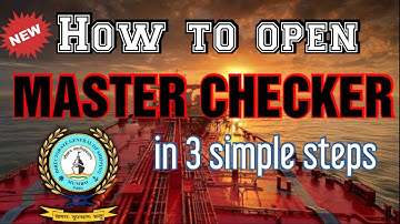How to open MASTER CHECKER