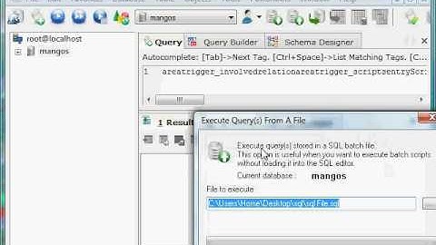 How to put a sql file into your database Sqlyog