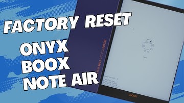 How to perform factory reset of Onyx Boox Note Air tutorial 2023