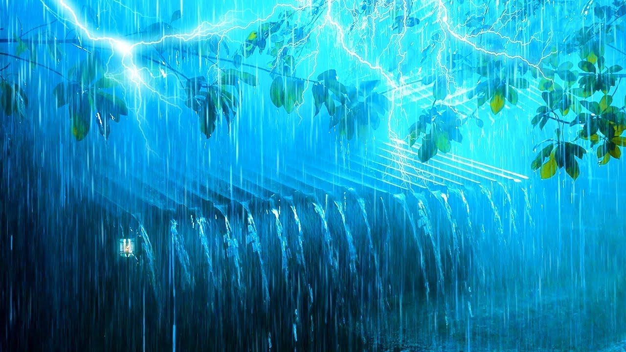 Relax Deeply & Fall Asleep Fast with Heavy Rain & Intense Thunder on a ...