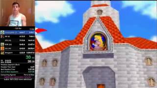 Super Mario 64 120 star speedrun Former WR in 1:39:28 (N64)