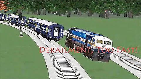 Indian Train WDP-4 in Japan Got Derailment Because Too Fast - Train Sim