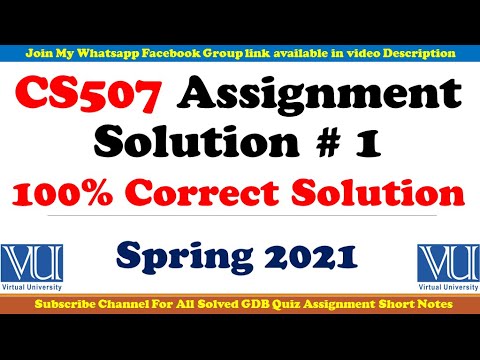 cs507 information systems assignment 1 solution 2021