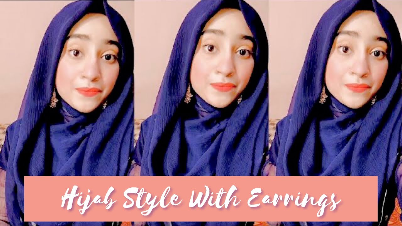 Wedding Guest Hijab Tutorial With Earrings |Hijab Style With Earrings | Hira Noor