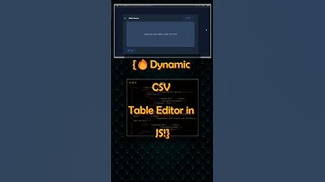CSV Table Editor in JavaScript – Generate, Edit & Export!