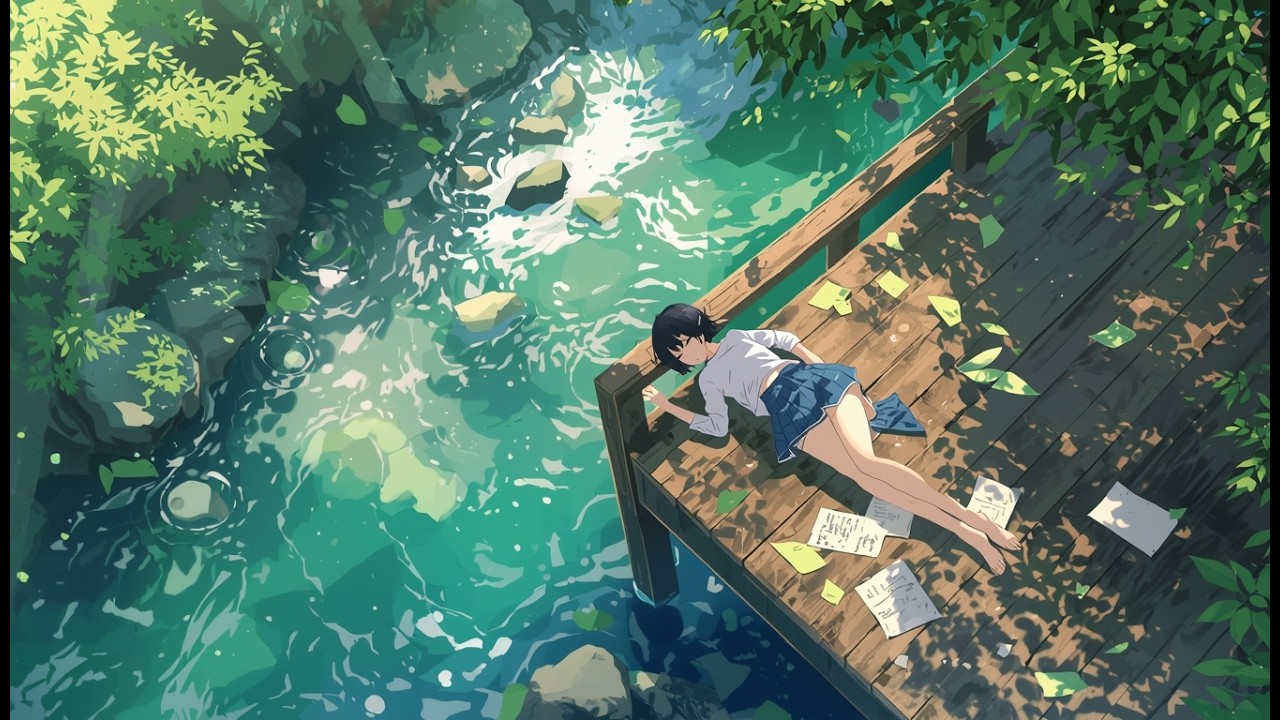 Peaceful Forest Stream 🌿 | Relaxing Lofi Beats to Study, Sleep & Daydream (Ghibli Inspired)