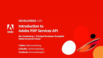 Adobe Developers Live | Introduction to Adobe PDF Services API
