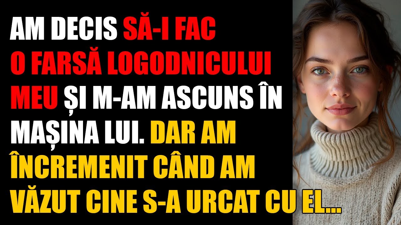 Am decis să-i fac o farsă logodnicului meu și m-am ascuns în mașina lui. Dar am încremenit când