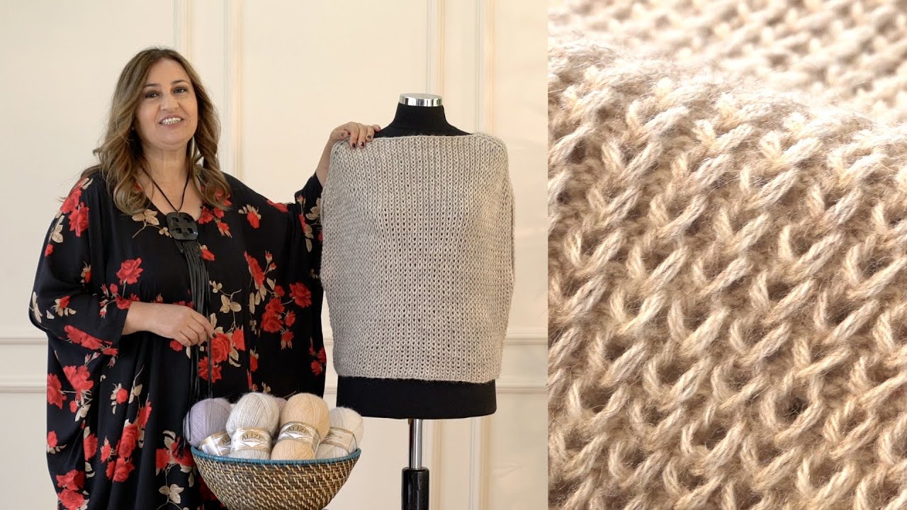 Alize Angora Gold ile  Zırh Örgü Süveter • Armor Stitch Sweater