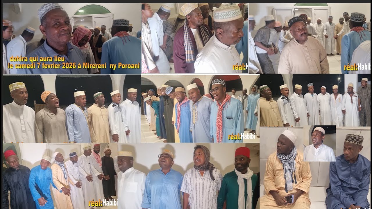dahira qui aura le lieu le samedi 7 fevrier 2026 à Mirereni ny Poroani Mayotte  réalisé par Habibi