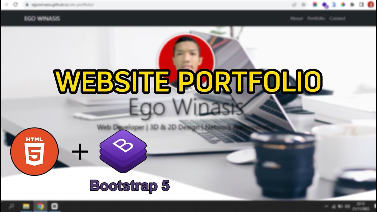 Website Portfolio dengan HTML dan Bootstrap 5 - YouTube