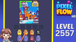 Pixel Flow Level 2557 Solution Walkthrough