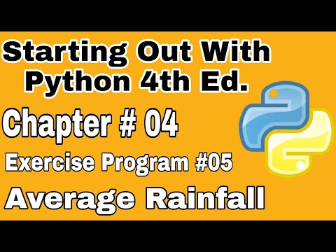 Starting Out With Python Chapter 4 Exercises Program 5   Average Rainfall Beginners Python Program