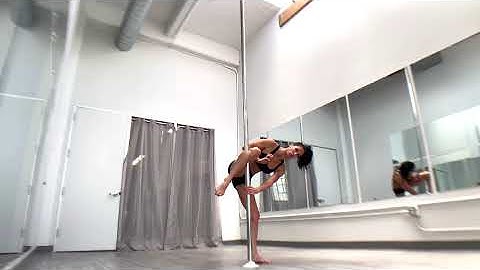 Cupid Roll to Handspring on the Pole Tutorial - Pole Dancing Tutorials by @Elizabeth_bfit