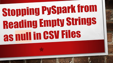 Stopping PySpark from Reading Empty Strings as null in CSV Files