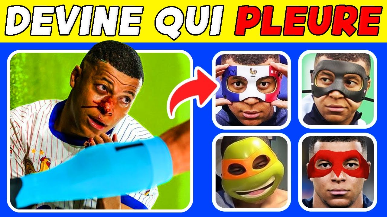 Devine qui PLEURE...?🤕EMOJI et t-shirts et drapeaux de footballeurs😭 Kylian Mbappé, Ronaldo