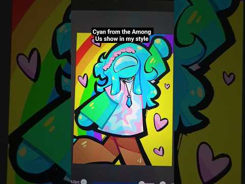 Cyan in my style #amongusshow #amongus #cyan #innersloth #art #artreveal