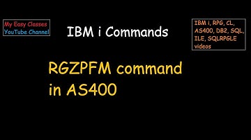 RGZPFM command in AS400