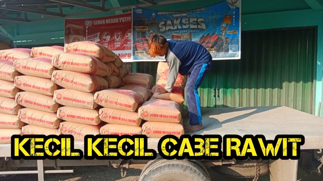 Dua bocil.! Bongkar semen MP. Satu DO 180 Zak.Toko Sari Pembagunan