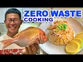 Zero waste cooking  red sea bream